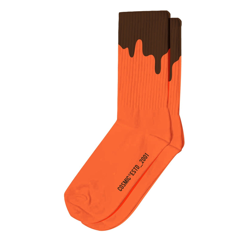 Cosmic MELTED ORANGE Socks - Cosmic Clothes Official