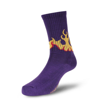 FLAME PURPLE SOCKS - Cosmic Clothes Official