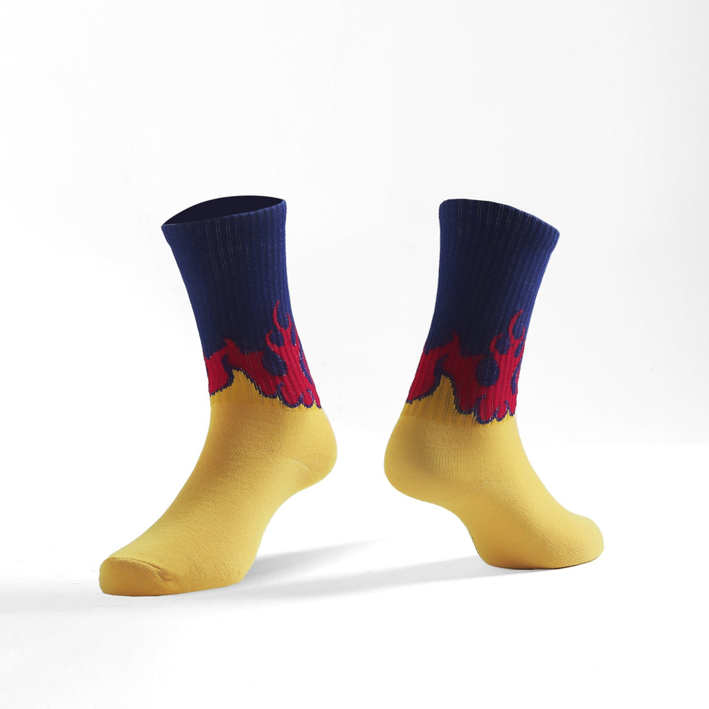 FLAME SOCKS YELLOW - Cosmic Clothes Official