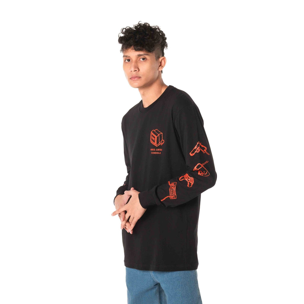 LEIGHTONE BLACK LONG SLEEVE - Cosmic Clothes Official