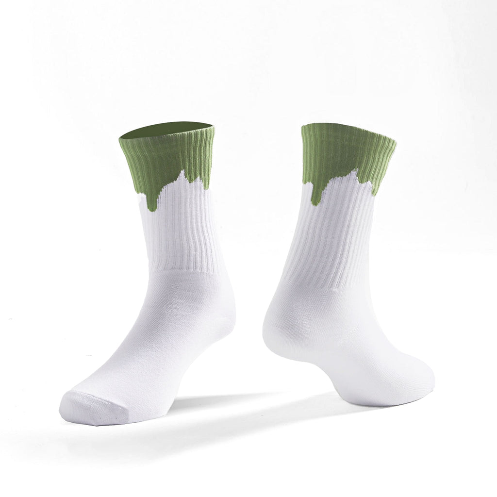 MELTED SOCKS MATCHA GREEN - Cosmic Clothes Official